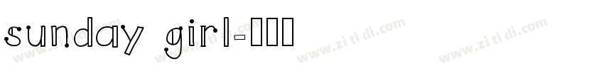 sunday girl字体转换